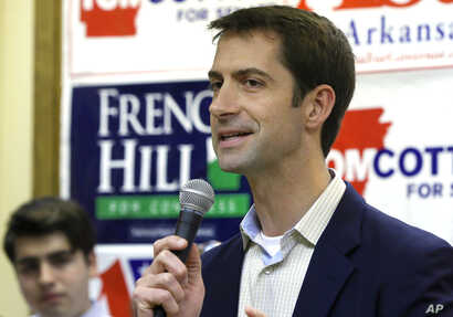 FILE - Arkansas Republican Tom Cotton is the author of a letter seeking to inform Iran's leaders that any nuclear agreement involving the United States could face constitutional hurdles. 