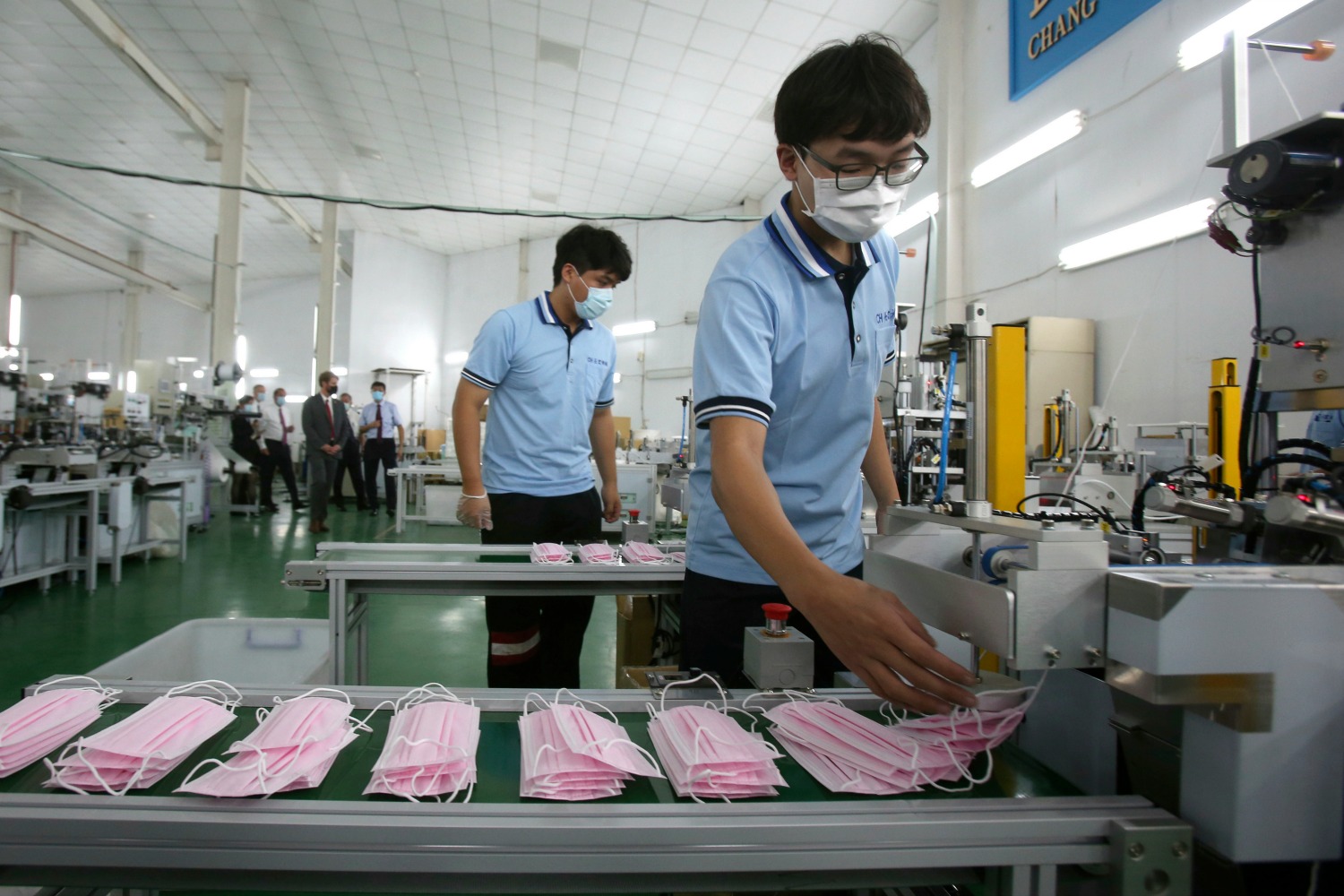 A face mask factory in Taiwan.