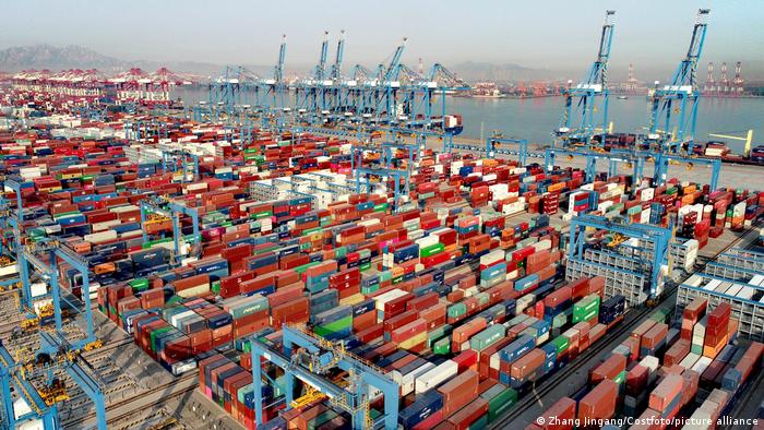 Qingdao port in China